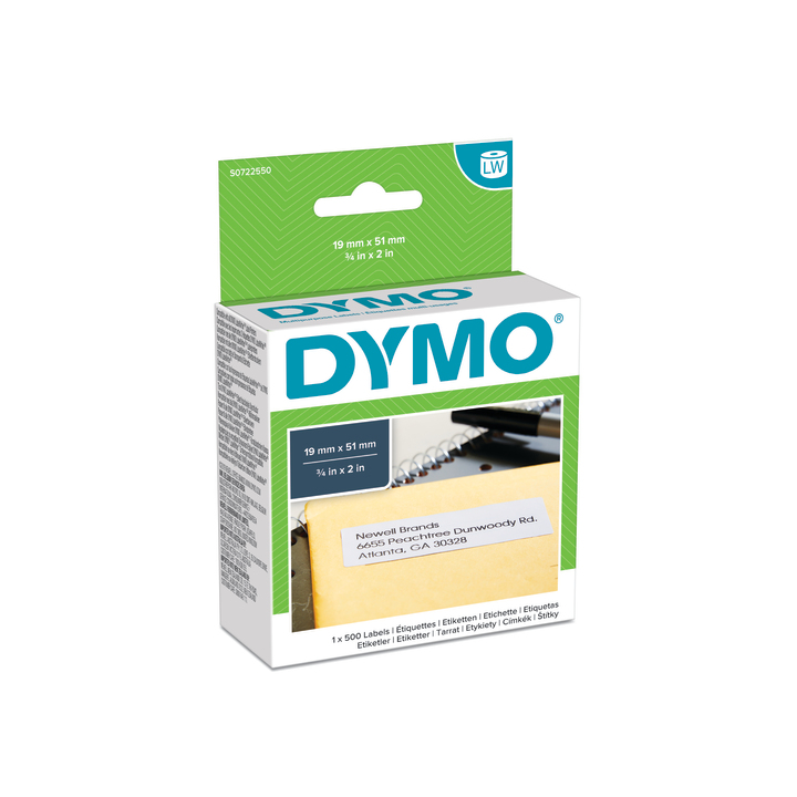 DYMO multifunkčné štítky, biely papier, 51x19mm S0722550
