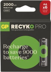 GP Nabíjací bat. ReCyko Pre AA (HR6) 2000mAh - 6ks