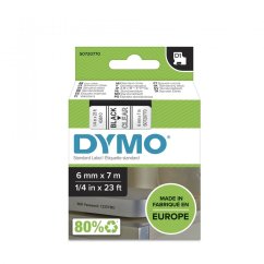 DYMO páska D1 6 mm x 7 m, černá na průhledné S0720770