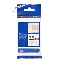 Páska BROTHER TZE-N201 čierne písmo, biela páska nelaminovná (3,5mm)