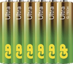 GP Alkalická batéria ULTRA AA (LR6) - 6ks