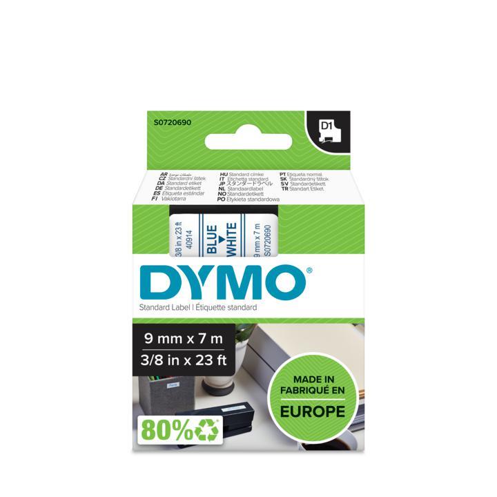 DYMO páska D1 9mm x 7m, modrá na bielej S0720690