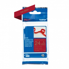Páska Brother TZe-RW54 s textilnou páskou, zlatá na vínovo-červenej - šírka 24 mm