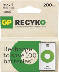 GP Nabíjací bat. ReCyko 200 (9V) - 1ks
