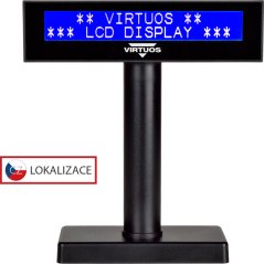Virtuos FL-2026MB LCD z%kaznick% displej, 2%20 znaků, USB, čern%