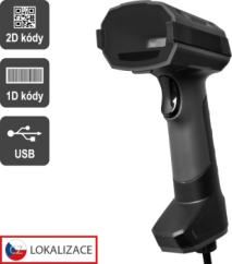 Virtuos HT-857 - CCD 2D priemyselná čítačka, USB, tmavo šedá