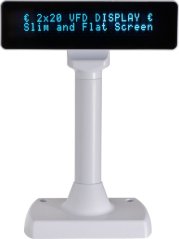 VFD zákaznický displej Virtuos FV-2030B 2x20, seriál, bílý