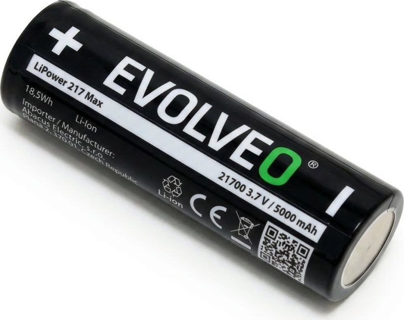 EVOLVEO LiPower 217 Max 5000 - Li-ion batéria 21700 (3.7 V / 5000 mAh) 3 ks