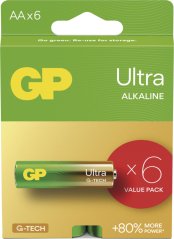 GP Alkalická batéria ULTRA AA (LR6) - 6ks