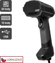Virtuos HT-857 - CCD 2D priemyselná čítačka, USB, tmavo šedá