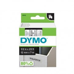 DYMO páska D1 12mm x 7m, čierna na priehľadnej S0720500