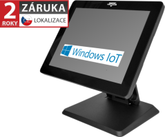 VIRTUOS BPOS BP-1588, 15" LCD LED, 400 cd/m2, J6412, 8GB RAM, 256GB SSD, Win11 IoT, kapacitní, černý
