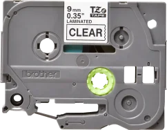 BROTHER TZE-121 čierna na priehľadnej 9 mm