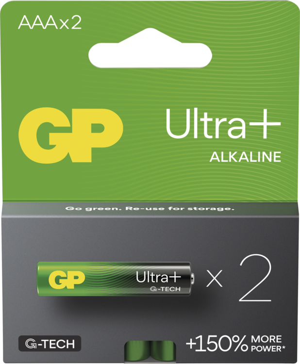 GP Alkalická batéria ULTRA PLUS AAA (LR03) - 2ks