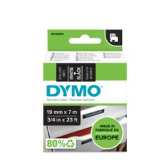 DYMO páska D1 19mm x 7m, bílá na černé S0720910