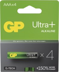 GP Alkalická baterie ULTRA PLUS AAA (LR03)- 4ks