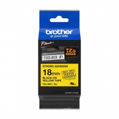 BROTHER TZE-S641 čierna na žltej permanentná 18 mm