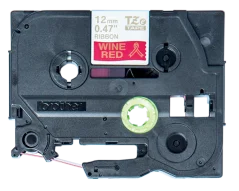 Páska Brother TZe-RW34 s textilnou páskou, zlatá na vínovo červenej – šírka 12 mm