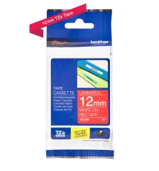 BROTHER TZE-435 biela na červenej 12 mm