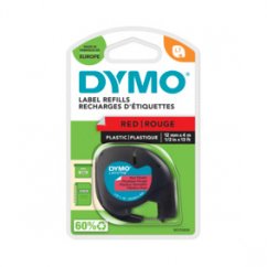 DYMO LetraTag páska plastová 12mm x 4m, červená S0721630