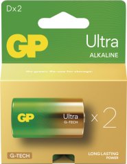 GP Alkalická batéria ULTRA D (LR20) - 2ks