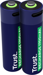TRUST USB-C RECHARGEABLE BATTERIES 2P - AA
