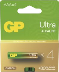GP Alkalická batéria ULTRA AAA (LR03) - 4ks
