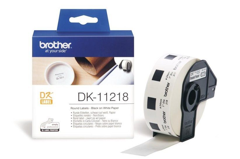 BROTHER DK-11218 (papírové / kulaté, průměr 24 mm -1000ks)