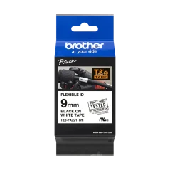 BROTHER TZE-FX221 čierna na bielej flexibilná 9 mm