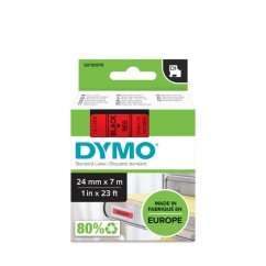 DYMO páska D1 24mm x 7m, černá na červené S0720970