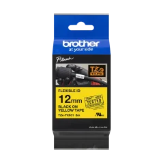 BROTHER TZE-FX631 černá na žluté flexibilní 12 mm