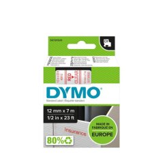DYMO páska D1 12mm x 7m, červená na priehľadnej S0720520