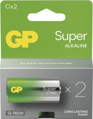 GP Alkalická batéria SUPER C (LR14) - 2ks