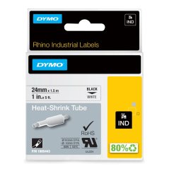 RHINO plochá zmršťovacia bužírka 24 mm x 1,5 m, biela