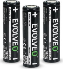 EVOLVEO LiPower 186 Core 2500, Li-ion batéria 18650 (3.7 V / 2500 mAh), 3ks