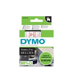 DYMO páska D1 9mm x 7m, červená na bílé S0720700