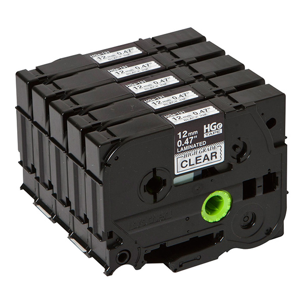 Páska Brother HGe-131V5 čierna na priehľadnej, šírka 12 mm