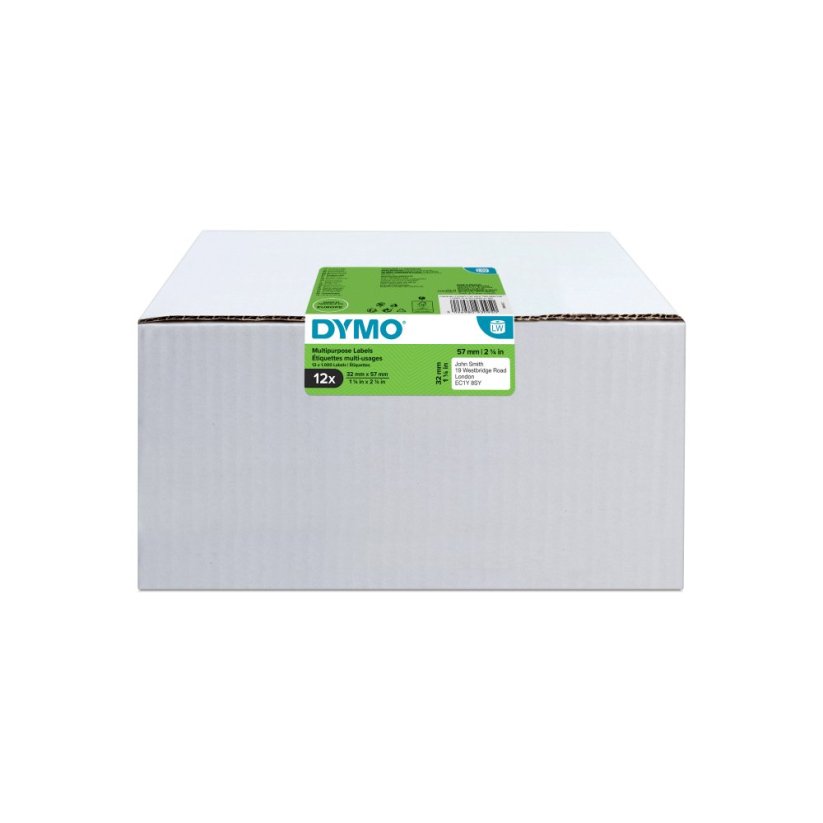 LW promo balení - multifunkční štítky, bílý papír, 57x32 mm / 12 rolí