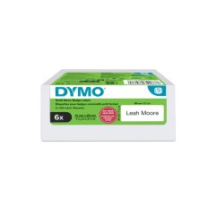 DYMO promo balenie - 6 x štítky na menovky, biely papier, 89x41mm 2234187