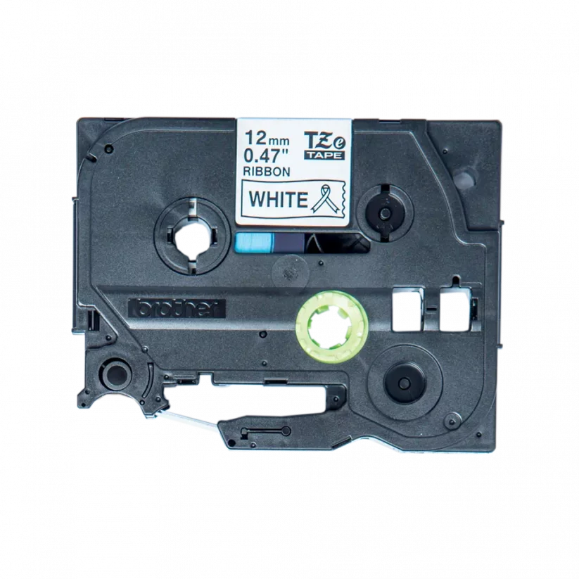 Páska Brother TZe-R231 s textilnou páskou, čierna na bielej – šírka 12 mm