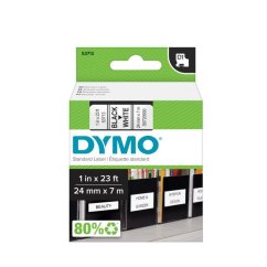 DYMO páska D1 24mm x 7m, černá na bílé S0720930