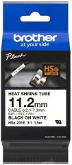 Zmršťovacia bužírka BROTHER HSE231E čierna tlač/biely podklad (11.2mm) 1,5M