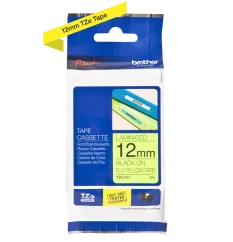 BROTHER TZE-C31 čierna na fluorescentnej žltej 12 mm
