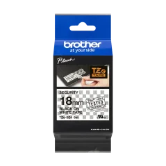 BROTHER TZE-SE4 čierna bezpečnostná (blombovacia) 18 mm