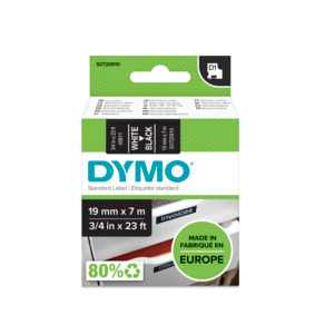 DYMO páska D1 19mm x 7m, biela na čiernej S0720910