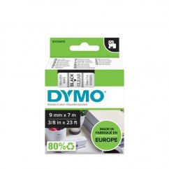DYMO páska D1 9mm x 7m, čierna na priehľadnej S0720670